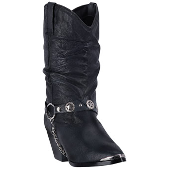 Dingo Women's Olivia Harness Slouch Boots - Black